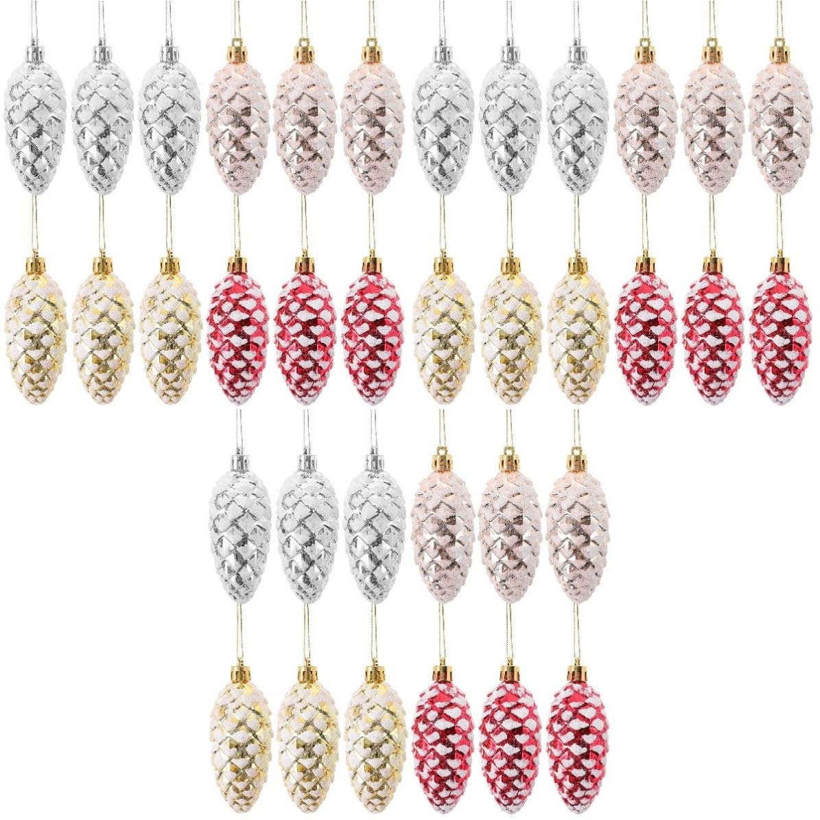 Toyvian 12 Schachteln Weihnachts Hängedekoration Tannenzapfen aus