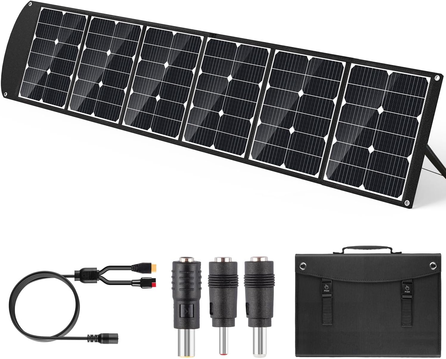 Paneles solares portátiles para central eléctrica 200w 20v célula solar plegable con cargador USB AC múltiples dispositivos simultáneamente – Maleta