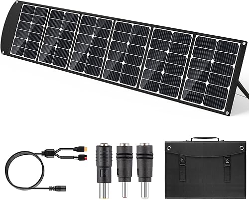 Paneles solares portátiles para central eléctrica 200w 20v célula solar plegable con cargador USB AC múltiples dispositivos simultáneamente - Maleta