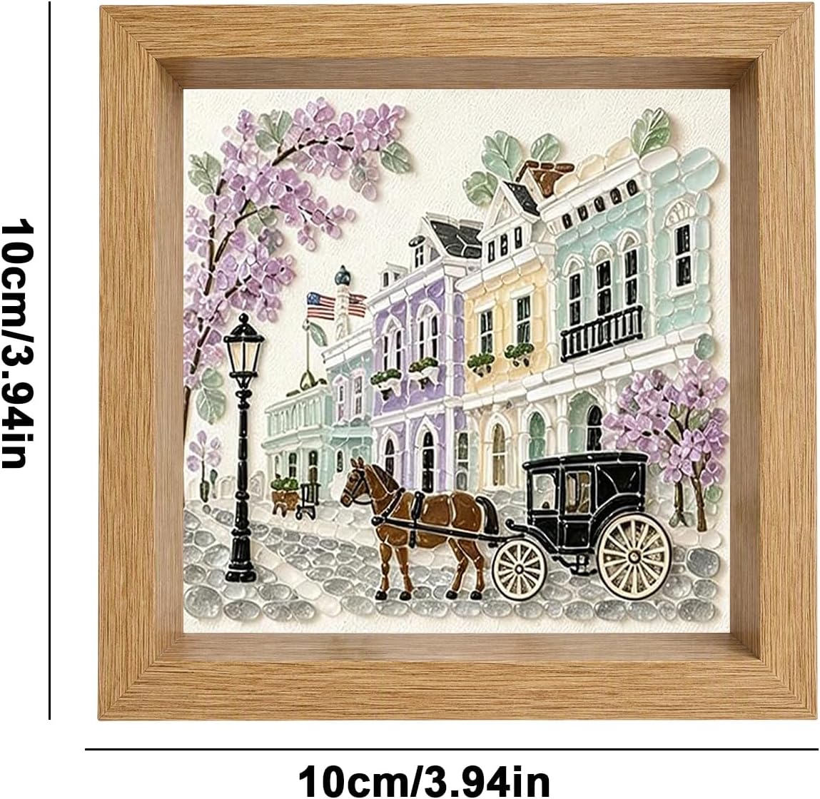 DIY Carriage Acrylic Colored Glass Mosaic Art Kit 4.7"–Tabletop Decor Craft image 5