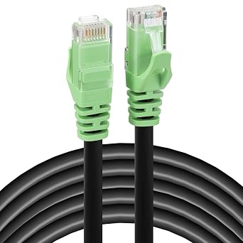 كابل إيثرنت خارجي Rapink Cat6 100 قدم، كابل إيثرنت مقاوم للأشعة فوق البنفسجية، كابل Cat6 مقاوم للماء، كابل شبكة من النحاس مكسو بالألمنيوم للاستخدام الداخلي والخارجي