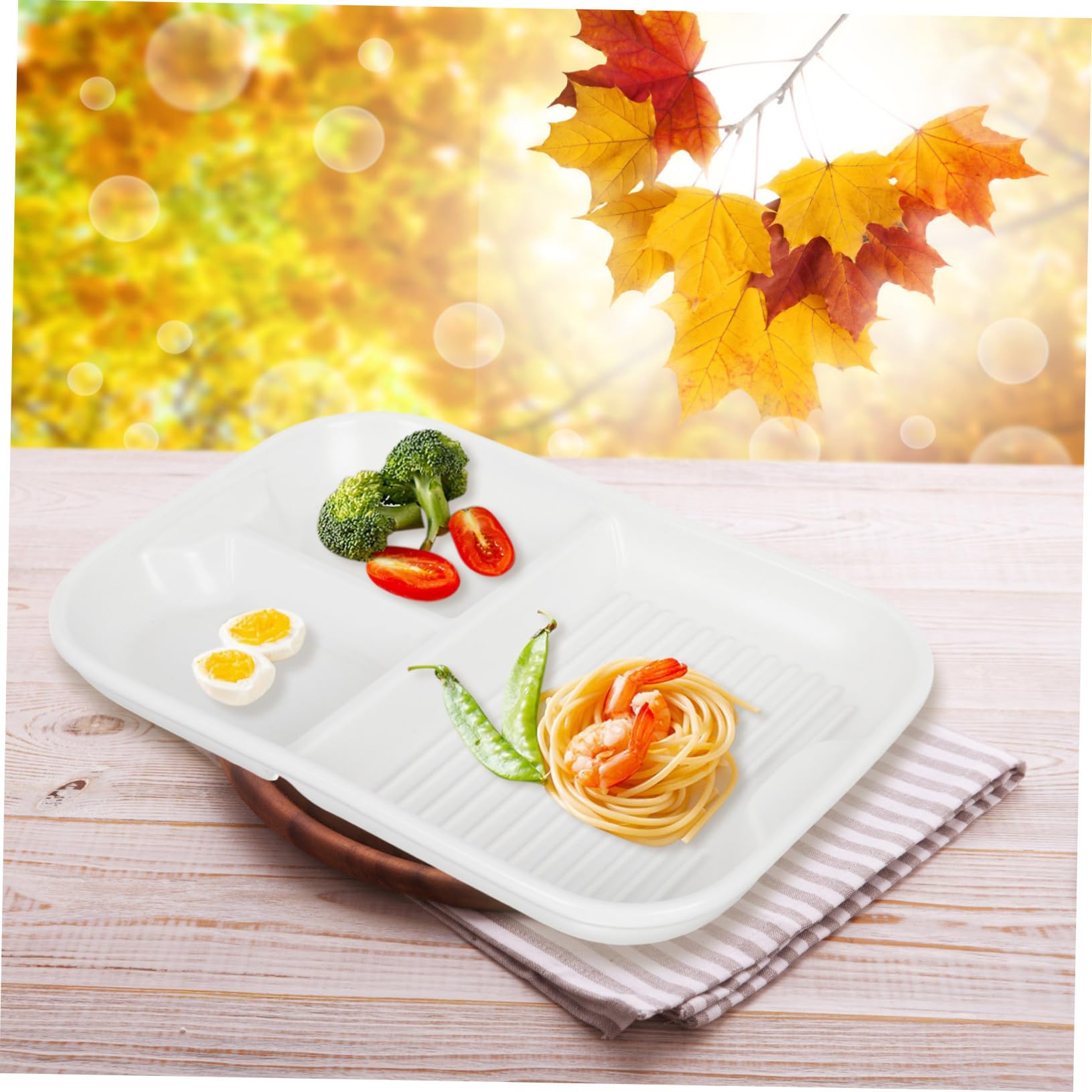 Assiette à Petit-déjeuner en Céramique Compartimentée pour Maison