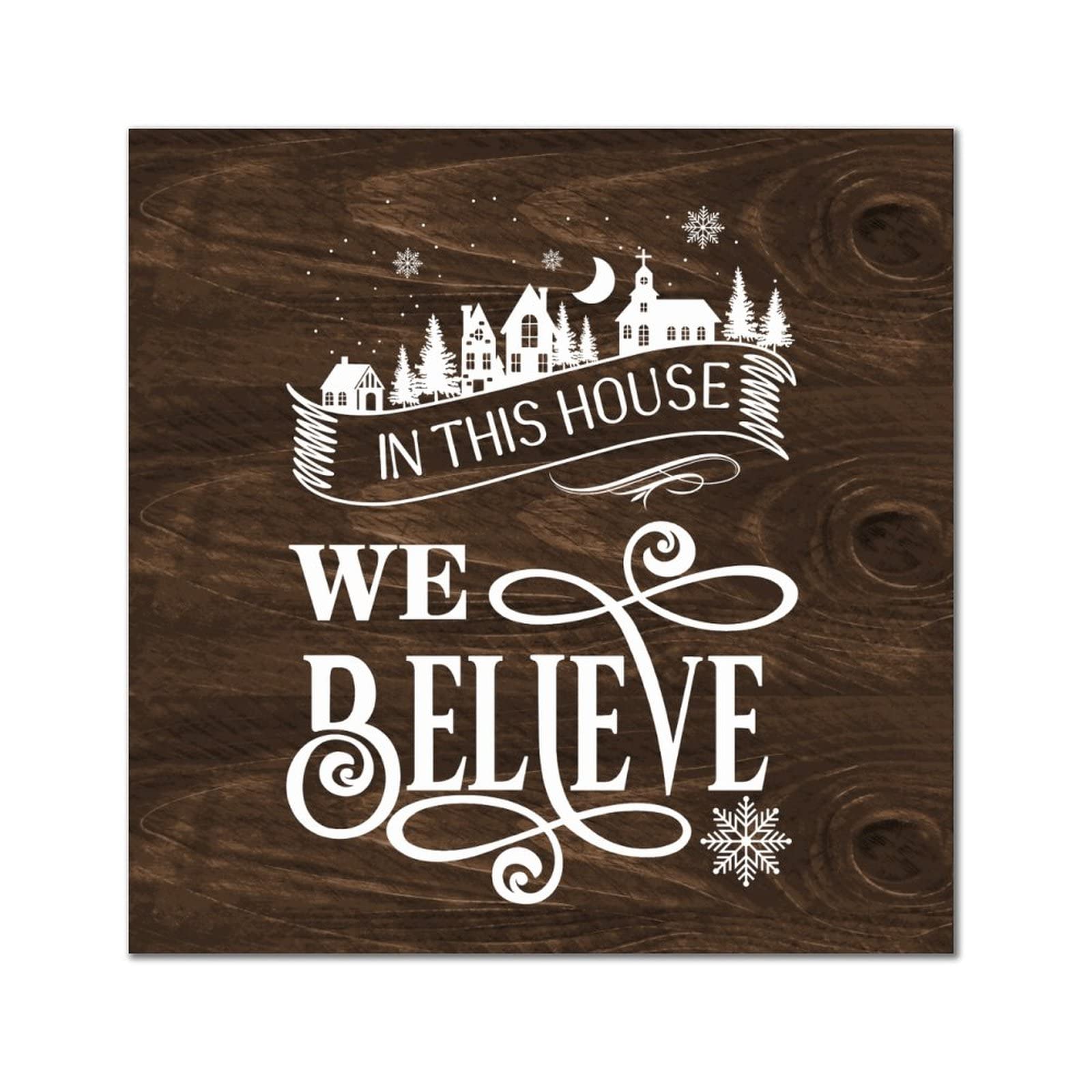 Plaque bois In This House enseigne murale decorative et robuste pour garage