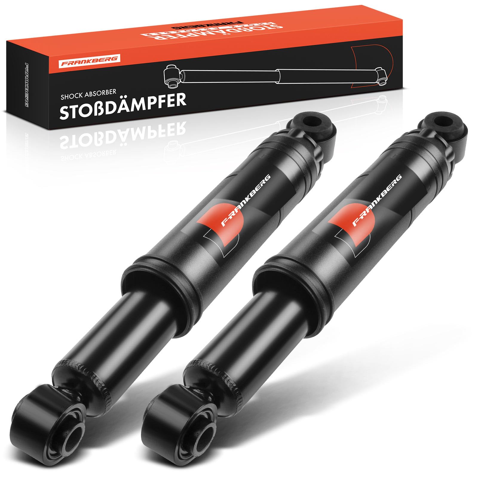Frankberg 2 amortiguadores de choque delantero izquierdo y derecho, presión de gas de 382 mm, compatible con Terrano II R20 Maverick UDS UNS Terrano I WD21 Replace# 290637,1954813
