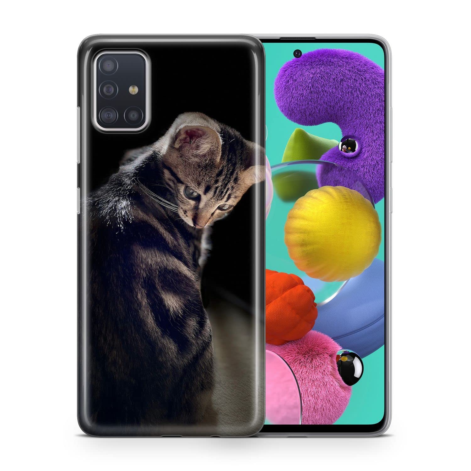 Coque de protection arrière Samsung Galaxy A20e silicone jeune chat - 2
