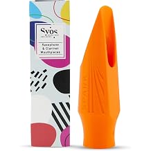 Syos Tenor Saxophone Mouthpiece Spark Model, 5 Tip Opening, Lava Orange - Bright Sound, Powerful Projection, High Step Baffle, Easy-To-Play, Perfect for Funk & Rock, Made in France