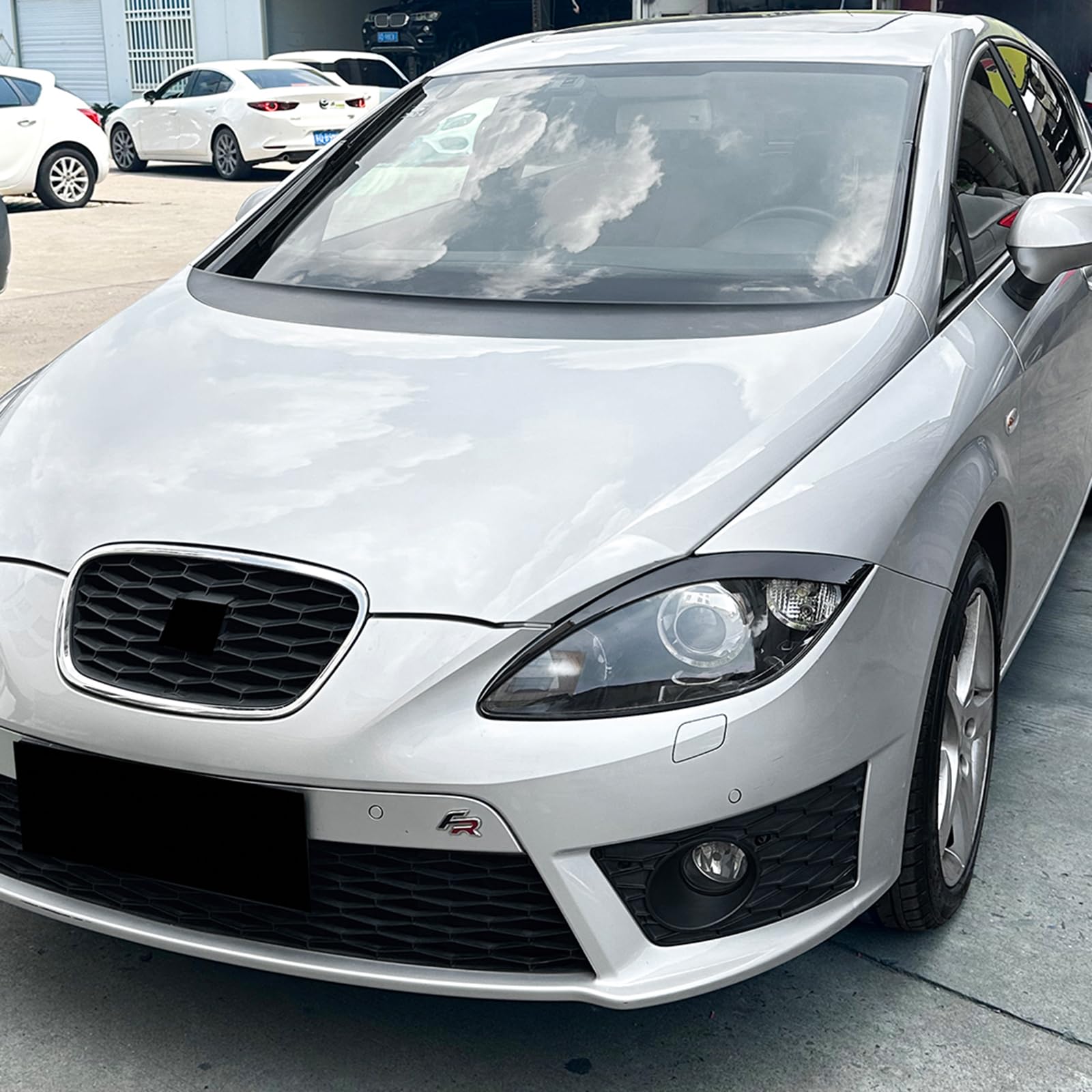 Protección de faros delanteros para Seat León MK2 2005-2012 Negro