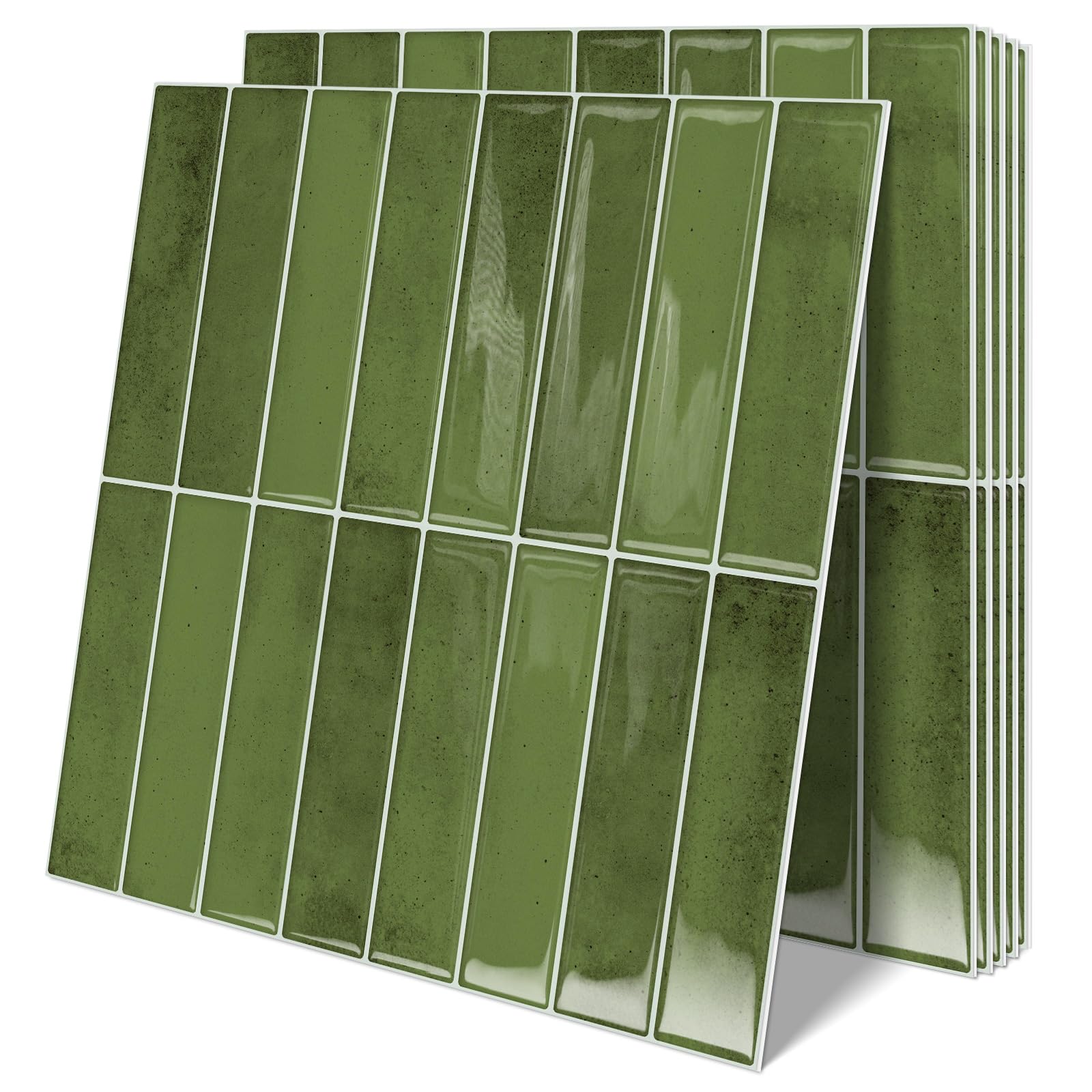 10 Sheets Upgrade Thicker 3D Self Adhesive Peel and Stick Wall Tiles — image 1