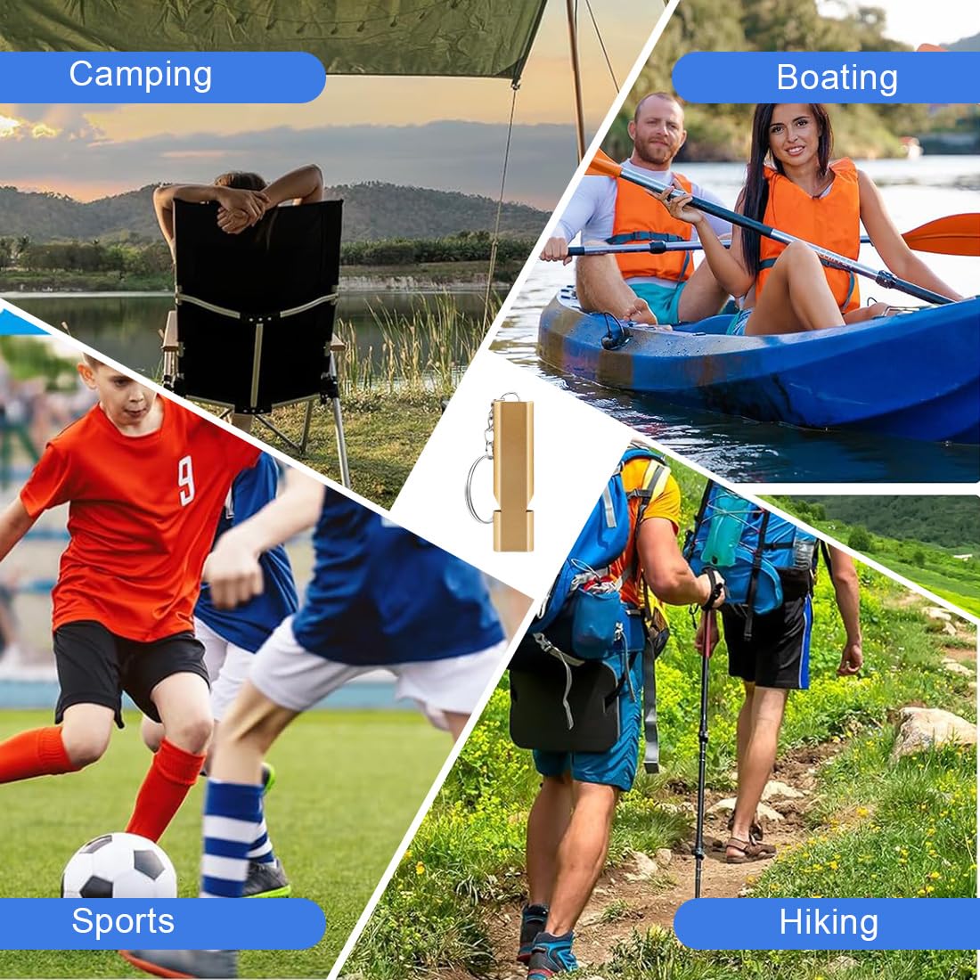 6 Pièces Sifflets d'urgence, Sifflet De Survie, voix d'urgence, Outdoor Emergency, pour L'école GymCamping en Plein Air, Chasse, l'escalade, chien