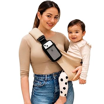LizaBloom Baby Sling Carrier 15-44 lbs, Lightweight Toddler Hip Carrier with Ergonomic Seat, Padded Adjustable Shoulder Strap, Non-Slip Seat and Removable Storage Pouch