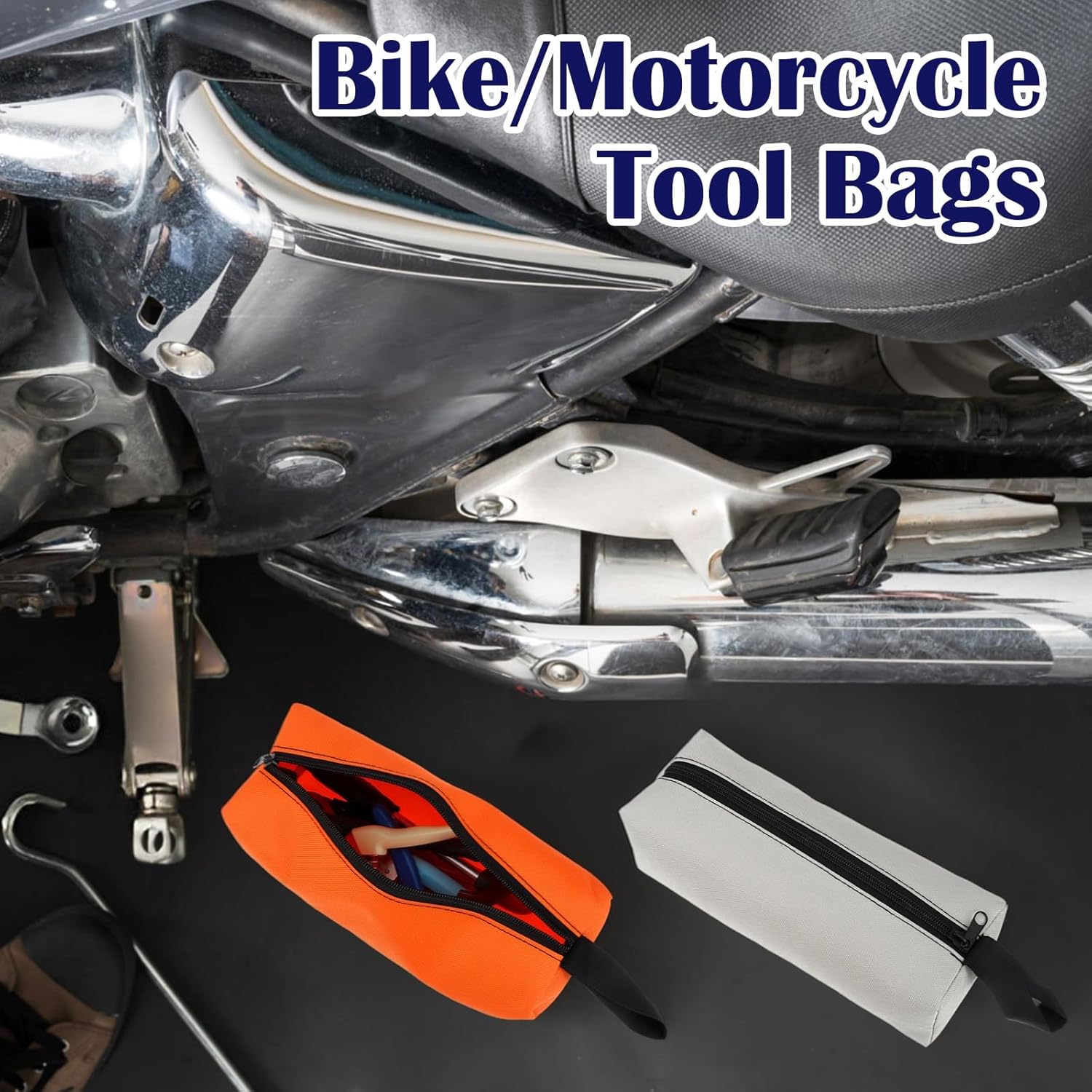 10 Packs of Heavy Duty Tool Pouches with Zipper, Made with 1680D Oxford Fabric and Waterproof Coating