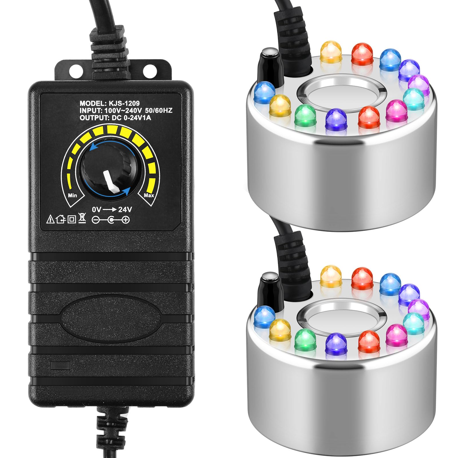 Maitys Mist Maker Fogger Small Ultrasonic Fog Machine Fountain for Cauldron