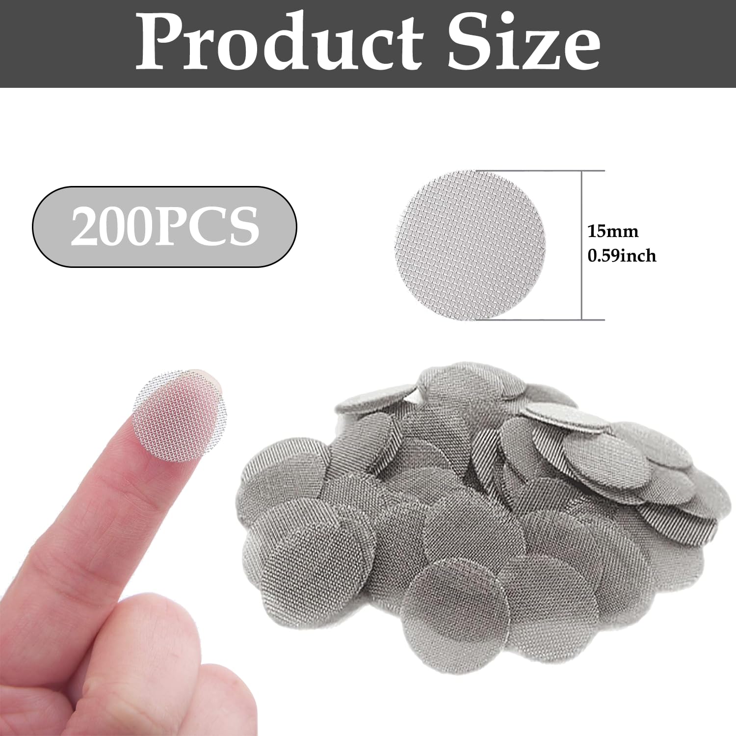 200 Filtri Per Pipe In Acciaio Inox - Diametro 15 Mm, Per Fumatori, Con Scatola Di Metalloa - Foto 8