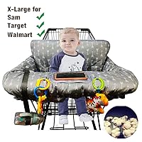 Vista 18 de Funda para carrito de compras para bebé de algodón, lavable a máquina para bebés, niños pequeños, niños o niñas, grandes (lindas)