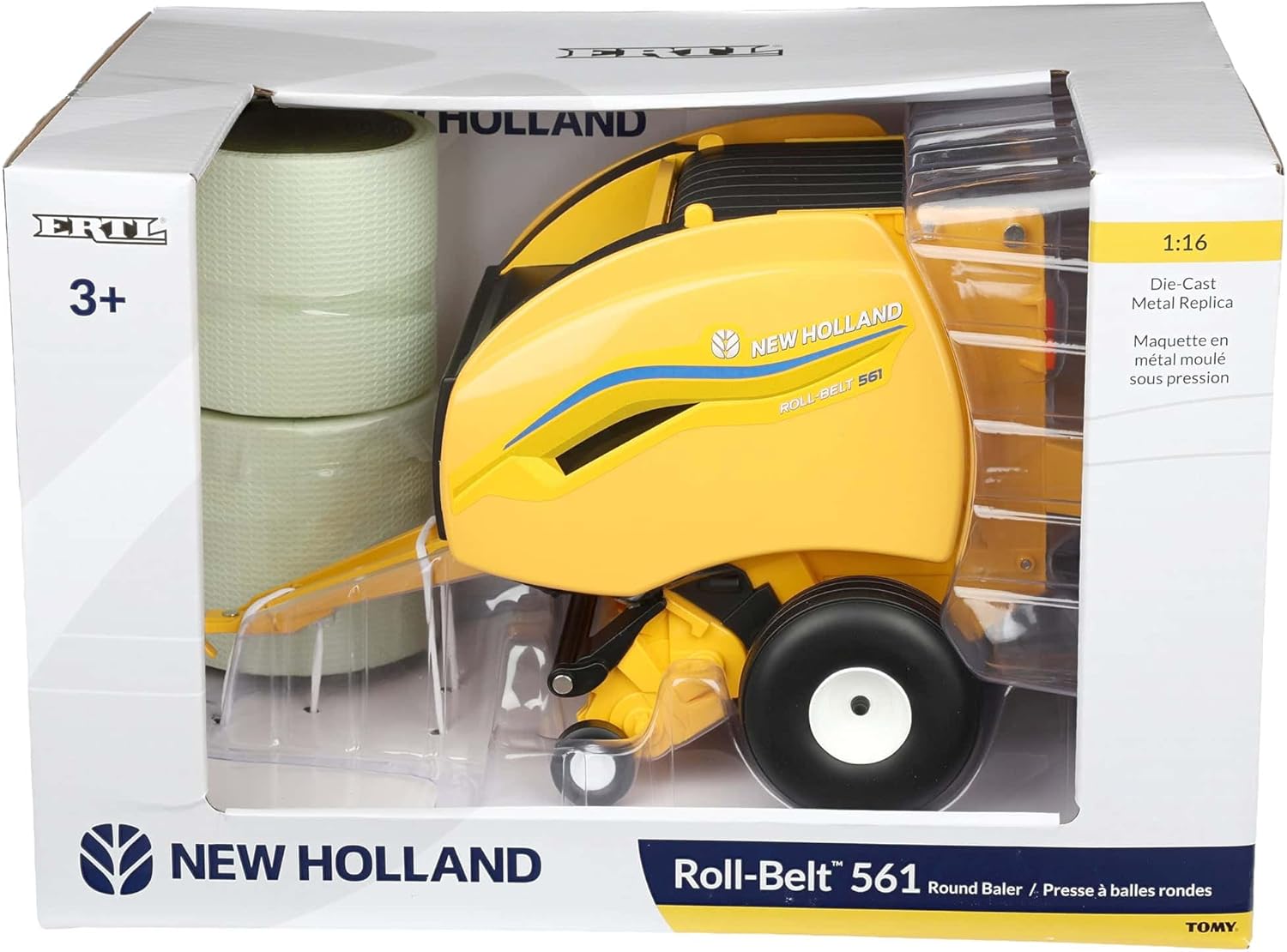 ERTL 1/16 New Holland 561 Roll-Belt Baler with 2 Round Bales 61014