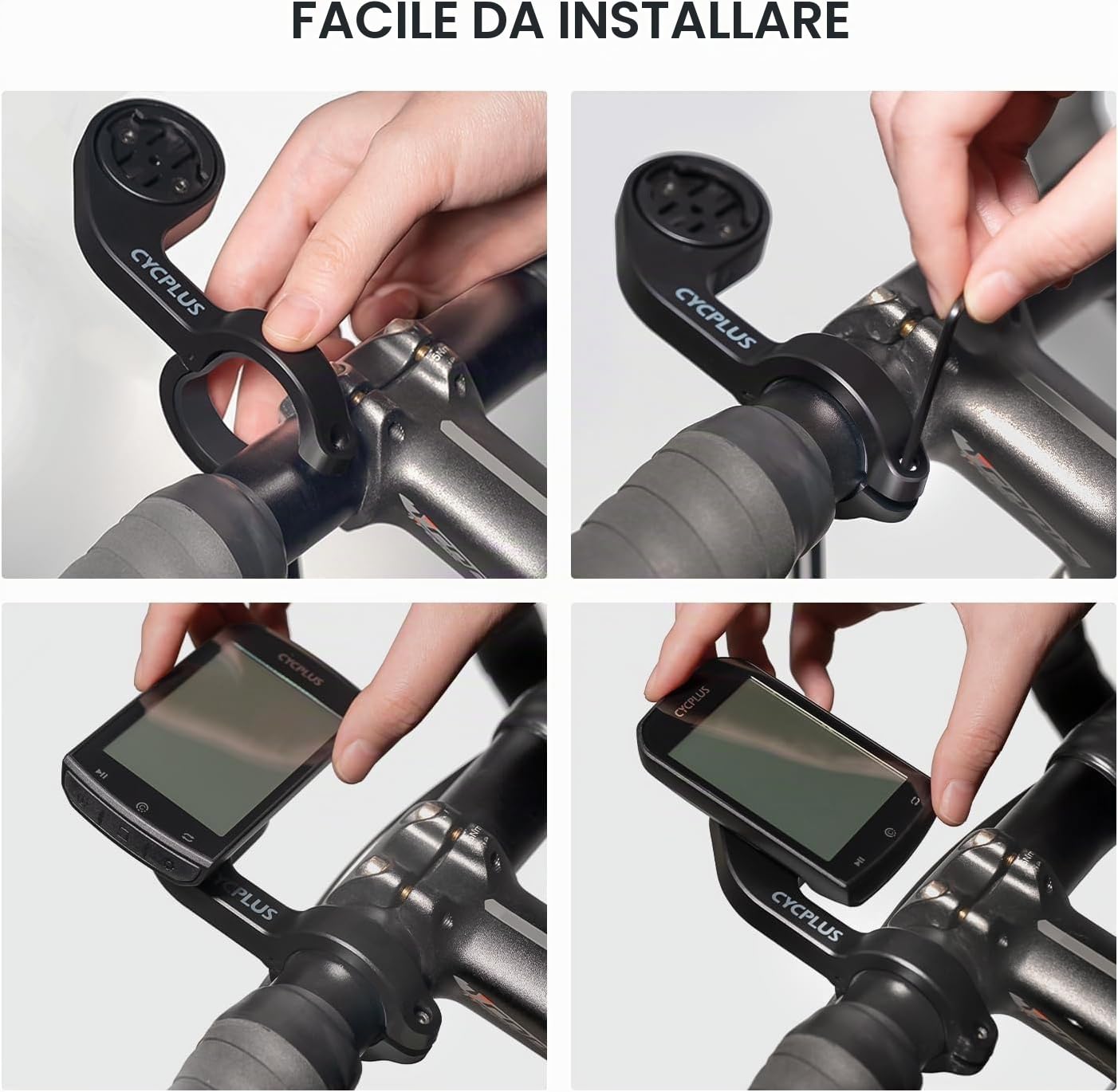 SUPPORTO COMPUTER BICICLETTA per manubrio XXx kit contachilometri nylon SUPPORTO COMPUTER BICICLETTA per manubrio XXx kit contachilometri nylon