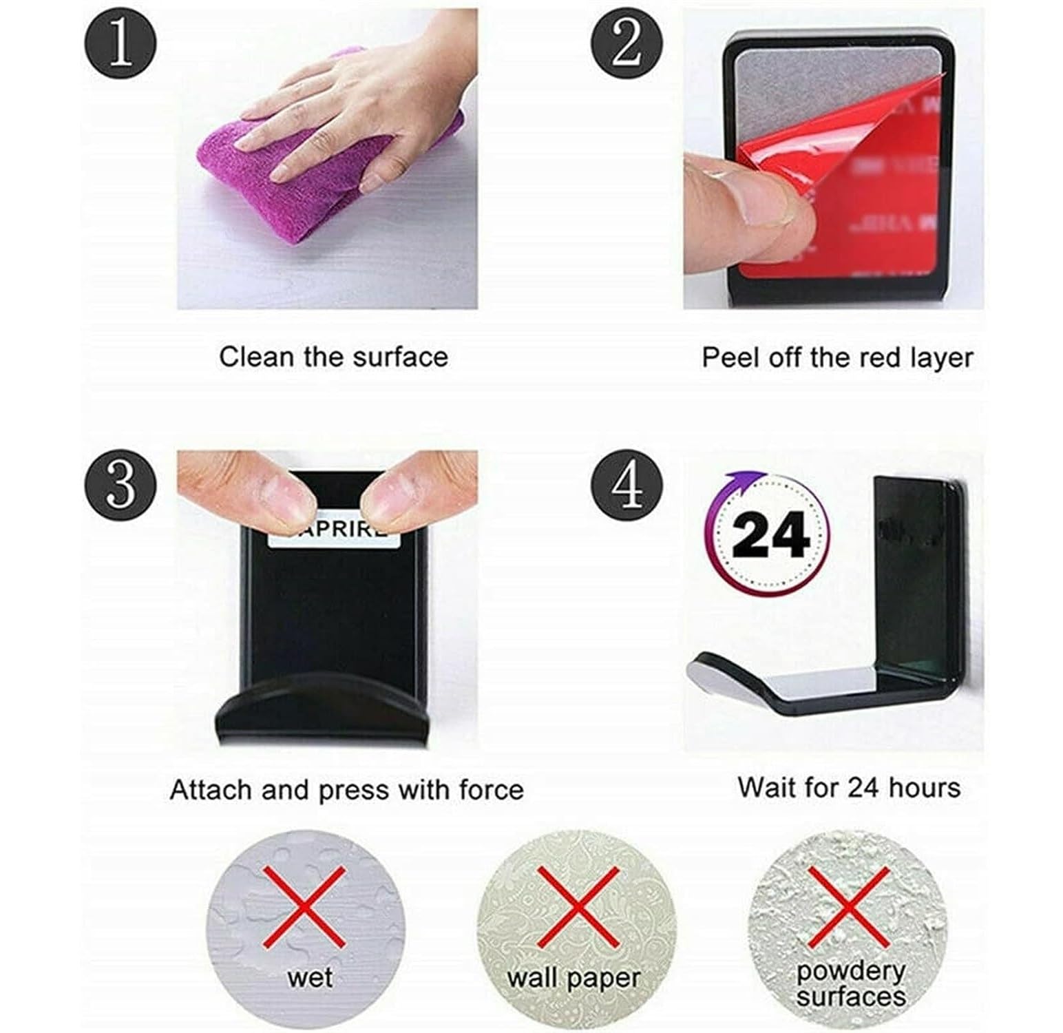 Supporto per cuffie, clip per auricolari, gancio per cuffie appiccicoso per scrivania, accessori da gioco sotto la scrivania, soluzione di archiviazione durevole per cuffie, organizzazione della