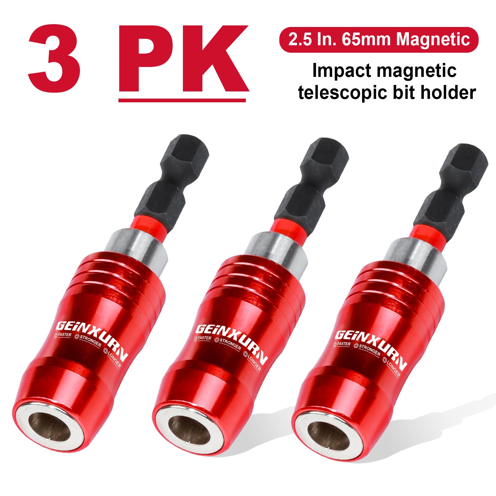 Geinxurn Impact Screwdriver Bit Holders - 3PC -2 Geinxurn Impact Screwdriver Bit Holders - 3PC -2