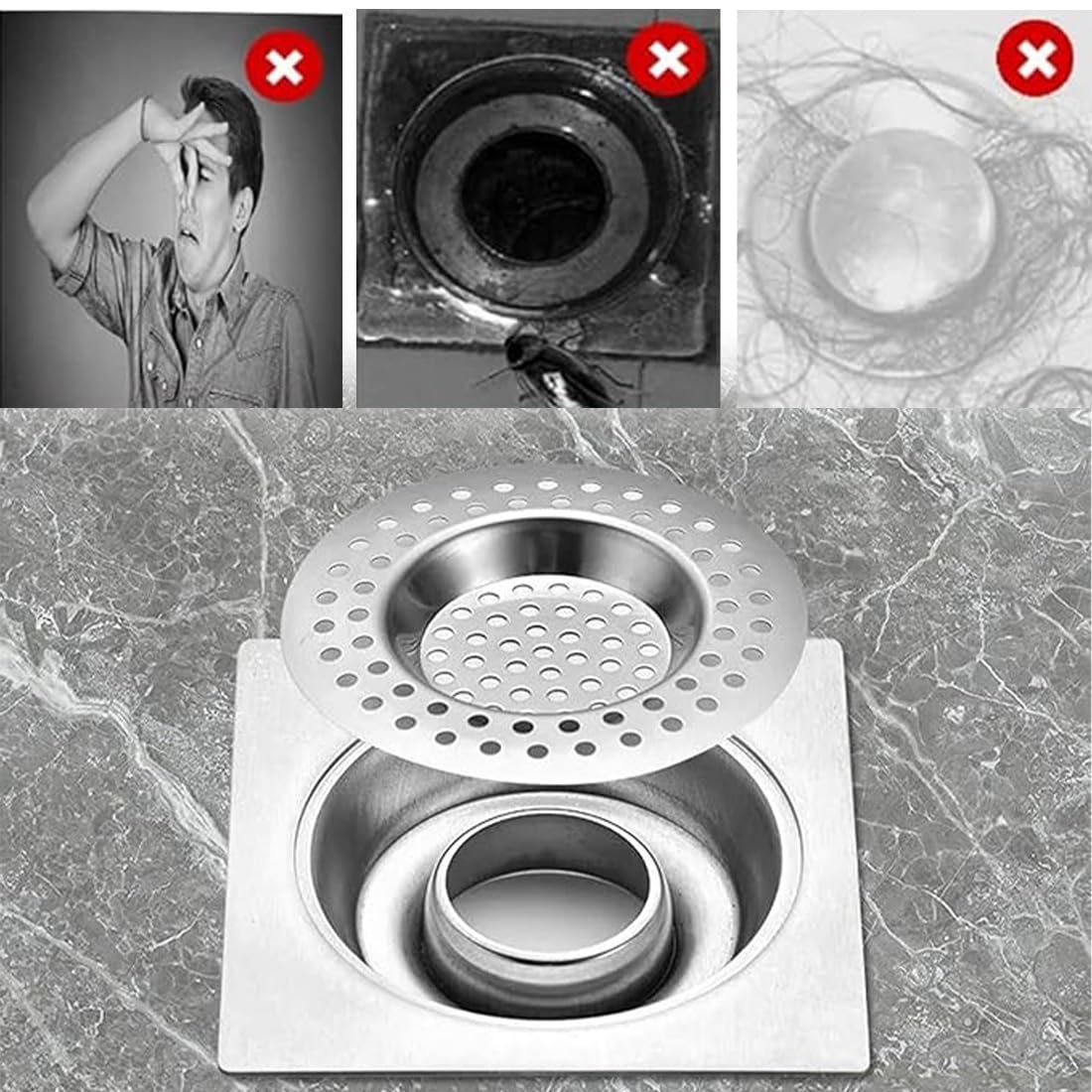 Filtri Lavandino 2 Pezzi - Raccogli Capelli Acciaio Inox Per Cucina E Bagno - Foto 11