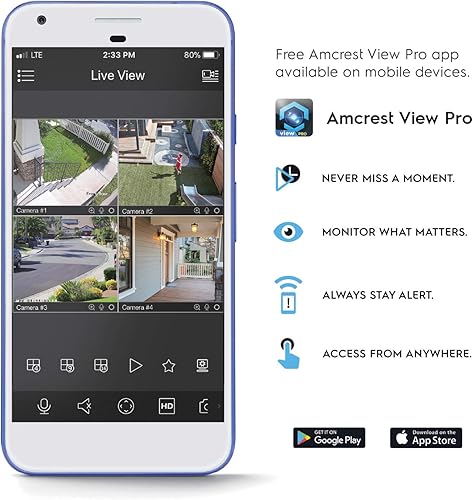 Miniatura 5 de Amcrest Paquete de 2 cámaras POE UltraHD de 5 MP para exteriores de 2592 x 1944p, cámara de seguridad IP Bullet IP67 impermeable, 103 FOV, lente de