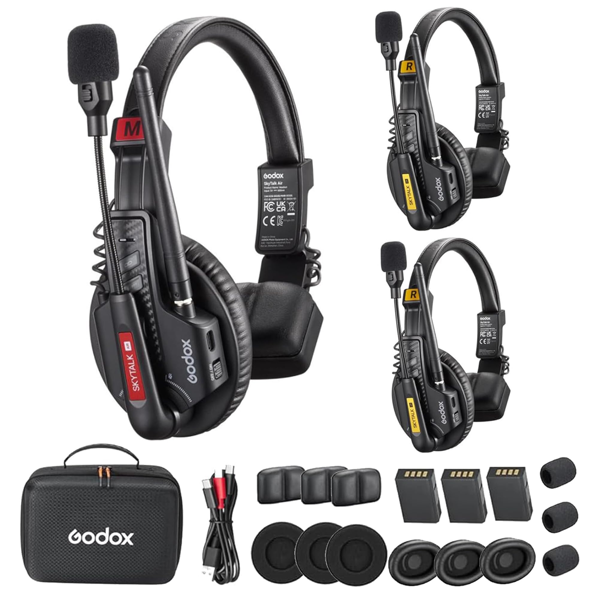 Godox SKYTALK AIR 3S Kabelloses Gegensprechanlagen-Headset-System 2.4GHz