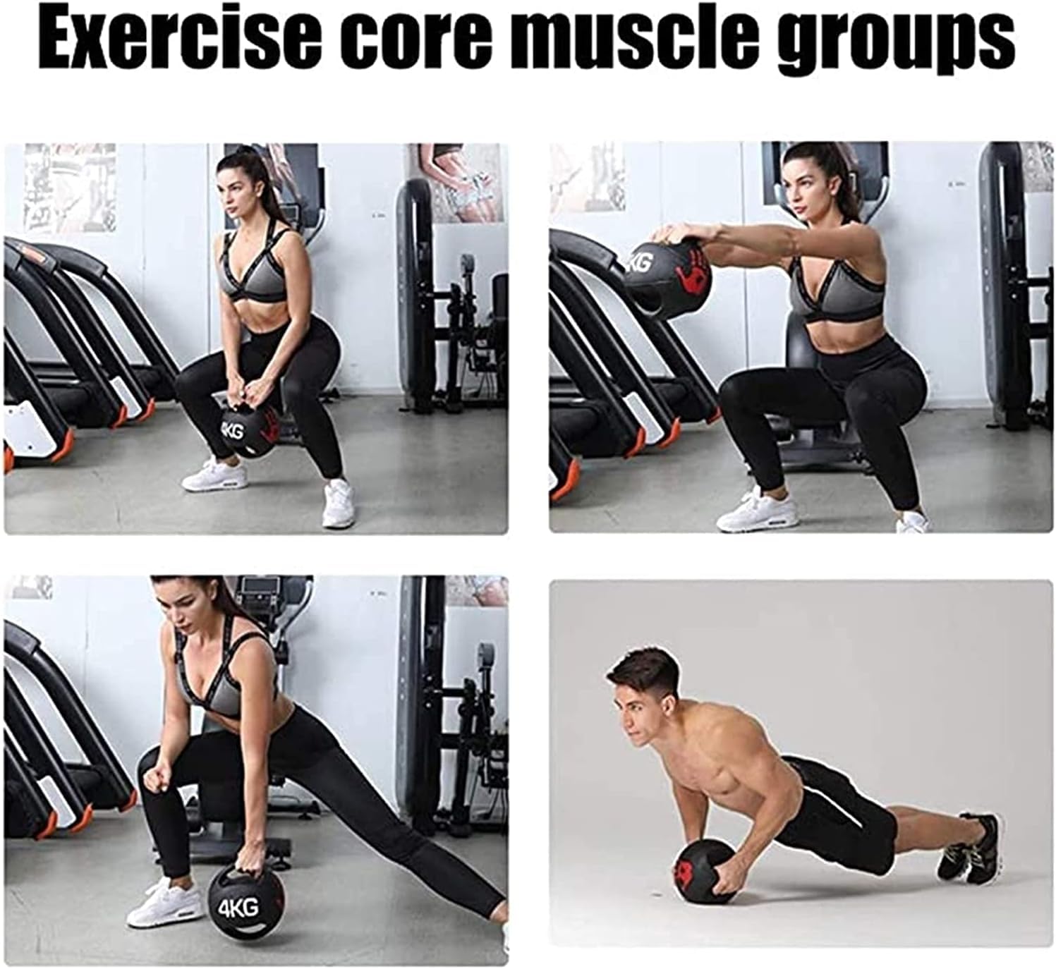 Palla Medicie Double Hadle Fitess Medicie Ball, Maschio Femmina Core Stregth Traiig Aerobics Rubber Ball, 3 kg / 4 kg / 5 kg / 6 kg / 7 kg / 8 kg / 9 kg / 10 kg, 8kg/17.6lbs