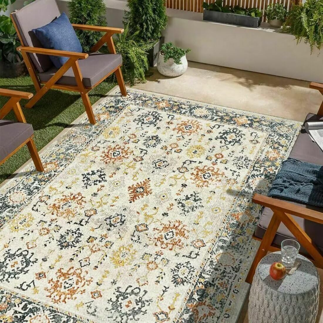 Tapis de chambre à coucher 120X200CM antidérapant grand confort salon