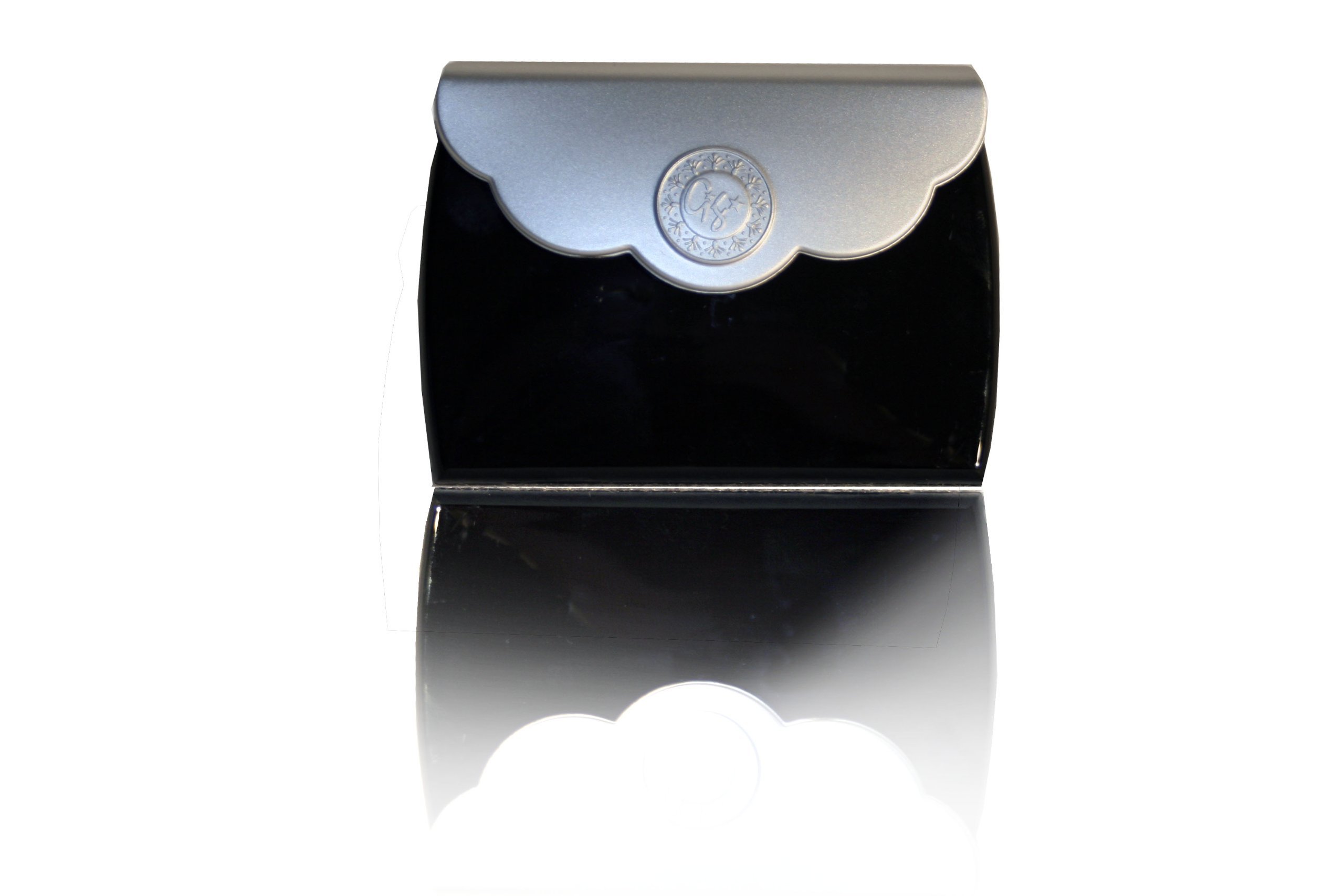 Tri-Fold Envelope Shaped Compact Mirror with 3 Magnifications- Black