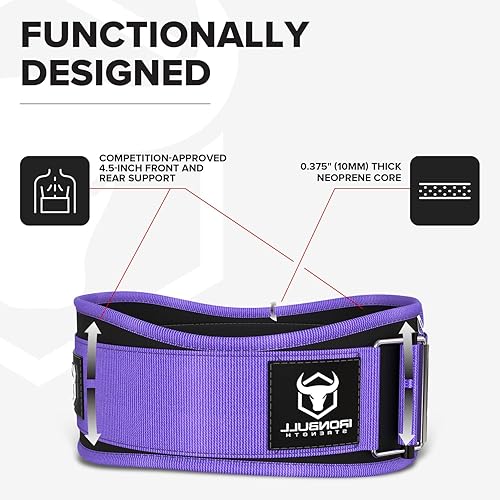 Miniatura 42 de Cinturón de levantamiento de pesas para hombres y mujeres, ideal para sentadillas, peso muerto, estocadas, ejercicios y entrenamiento, ideal