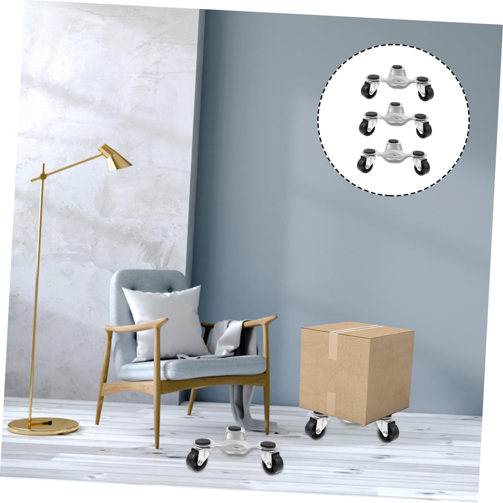 SHINEOFI 3 Stück Stahl Dreieck-Dolly Möbelroller Drehbare Möbelrollen Schwerlast Umzugshelfer Für Möbel Transport Im Haus Und Industrie