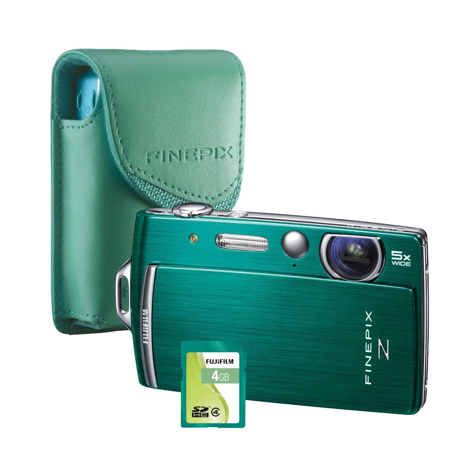 Fujifilm FinePix Z110 Digital Camera Bundle - Jade (14MP, 5x 