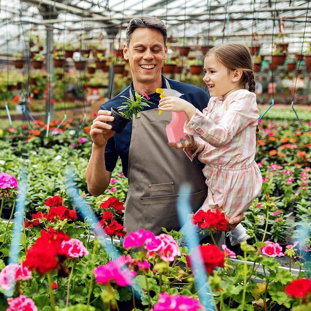 Ensemble D'Outils de Jardin pour Enfants Rose - Râteau en Métal, Pelle, Transplantoir, Arrosoir, Sac Fourre-Tout et Kit DIY Jouet D'Extérieur.
