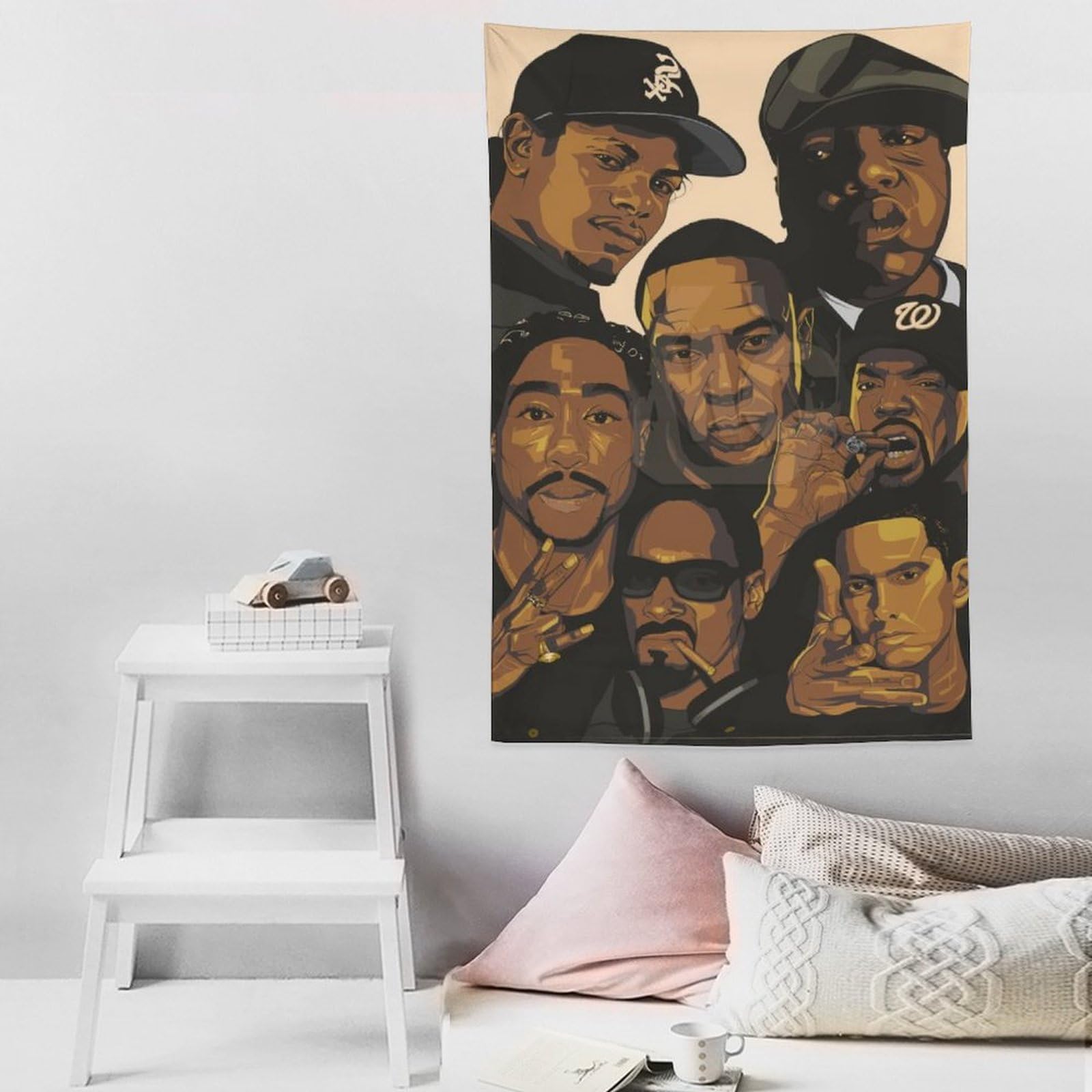 Poster con stampa artistica da parete, motivo: cantante rap, hip hop, tutte le stelle, 152,4 x 228,6 cm