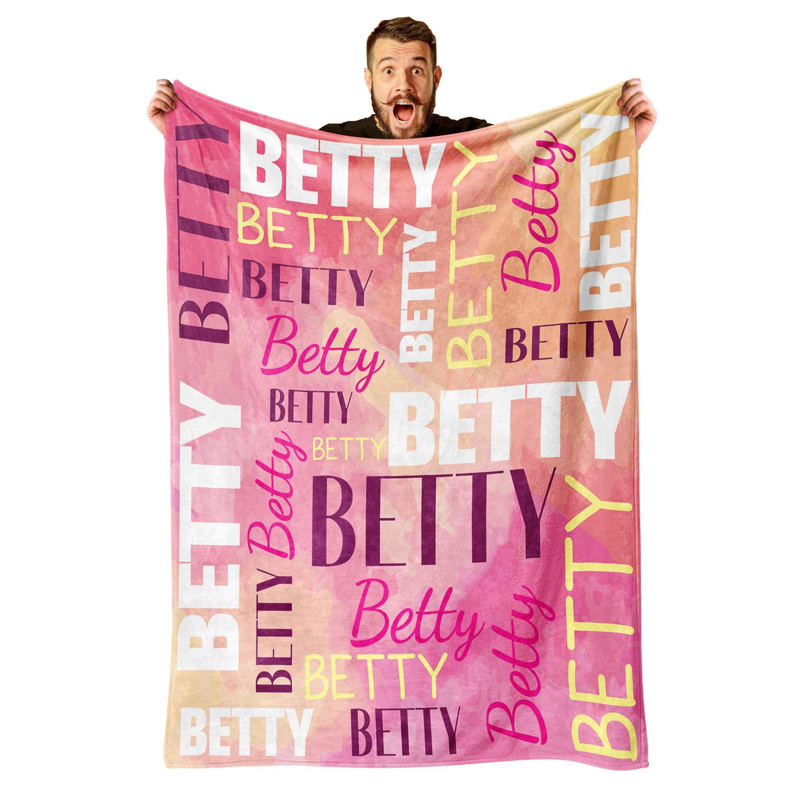 Personalized Name Blanket Throws | Custom Monogrammed Name Blanket | Customized Baby Name Blanket for Girls, Boys, Kids, Toddlers, Adults | Soft Plush Flannel Throw for Birthday, Family, Friends