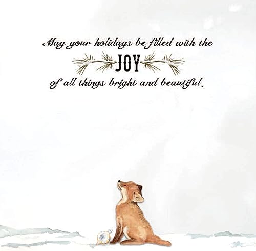 Miniatura 4 de LPG PERFORMING ARTS - Tarjetas de Navidad en caja Joy Fox Mini tarjetas de Navidad largas con purpurina, sobres diseñados a todo color, hermosa caja