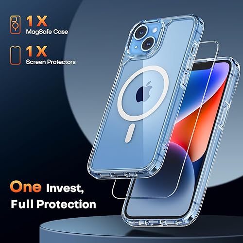 Miniatura 782 de TAURI Funda 3 en 1 para iPhone 13 Pro, [no amarilla] con 2 protectores de pantalla, funda delgada a prueba de golpes para iPhone 13 Pro, color negro