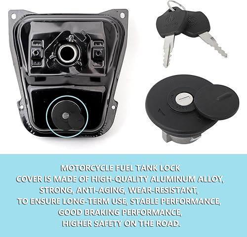 Miniatura 6 de Minho Tapas de gasolina para motocicleta con bloqueo de interruptor Tapa del tanque de combustible apto para ciclomotores chinos GY6 Scooter B08