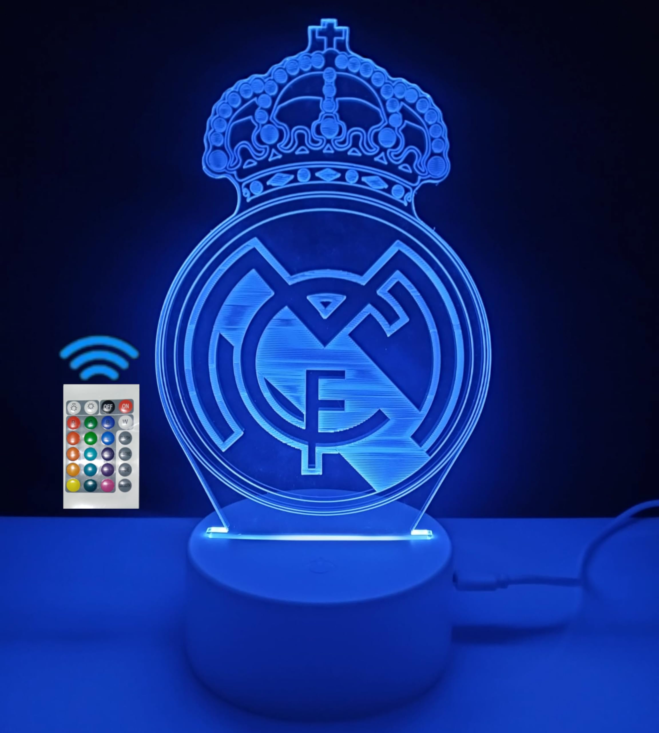Lámpara 3D decorativa iluminacion interior futbol