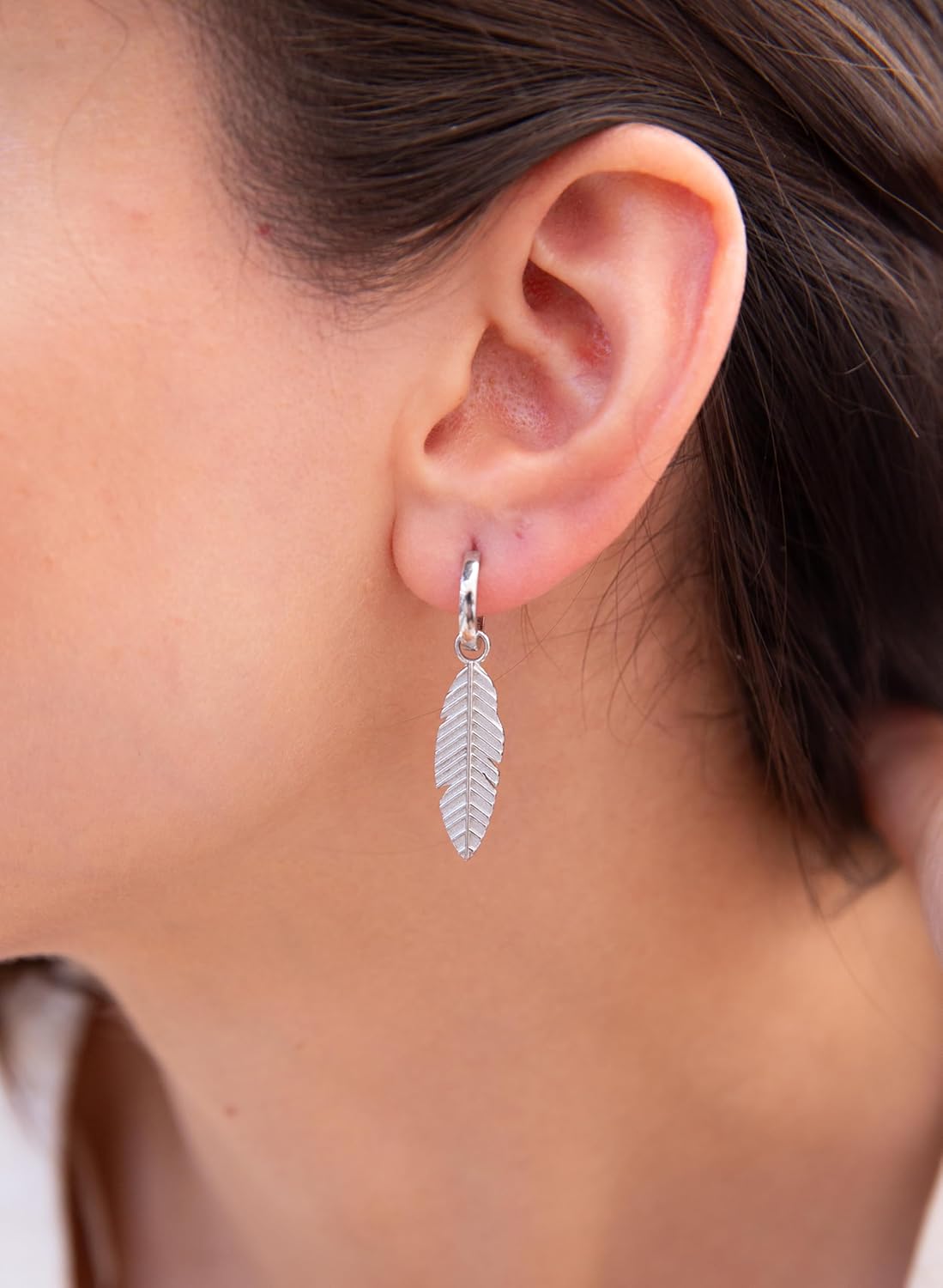 Feather Earrings, Feather Dangles, Silver Earrings, 925 Silver Jewelry, Handmade Earrings, Handmade Jewelry, Gift for Her, Gift for Him - Image 5