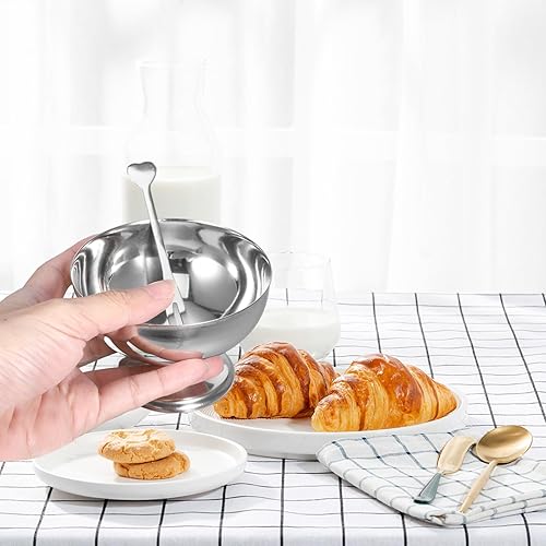 Miniatura 8 de STOBAZA 2 vasos de cocina de acero para boda SXxin Sundaes Traje Mousse Copas de hielo Organizador Vaso Salsa Platos Degustadores Dulces Fruta