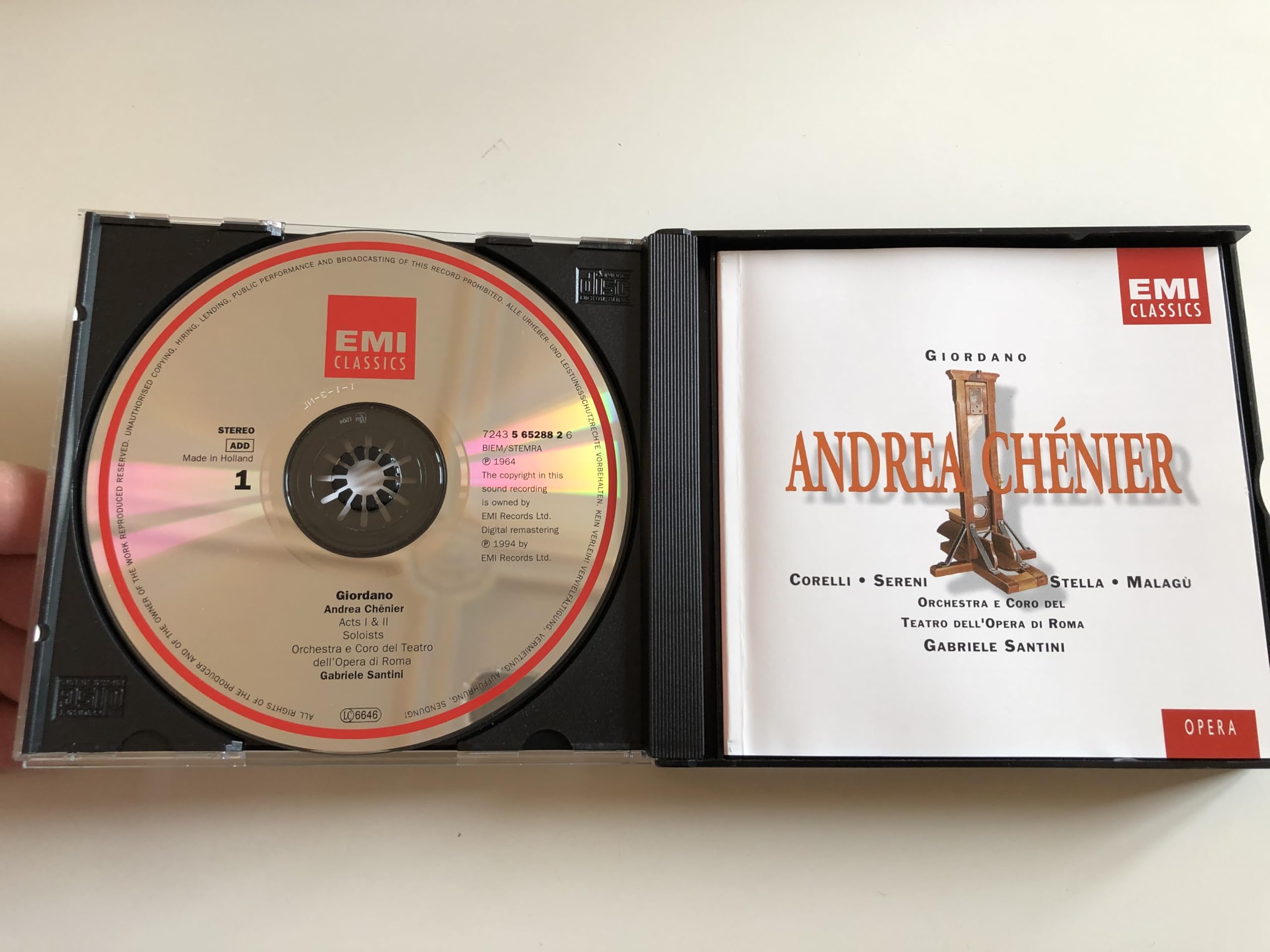 Giordano: Andrea Chénier (Gesamtaufnahme(ital.),Aufnahme Rom 1963)