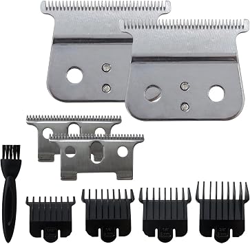 2-Pack T Blade for Andis T Outliner Trimmer, Andis GTX Trimmer, Replacement Blade Compatible for Andis #04710, 04521 - Silver