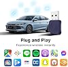 Mini Ultra CarPlay Wireless Adapter for Carlinkit iPhone, Wireless Android Auto Adapter, Wired Wireless CarPlay and Android Auto, Plug and Play Installation, Compatible with 2016+ Cars