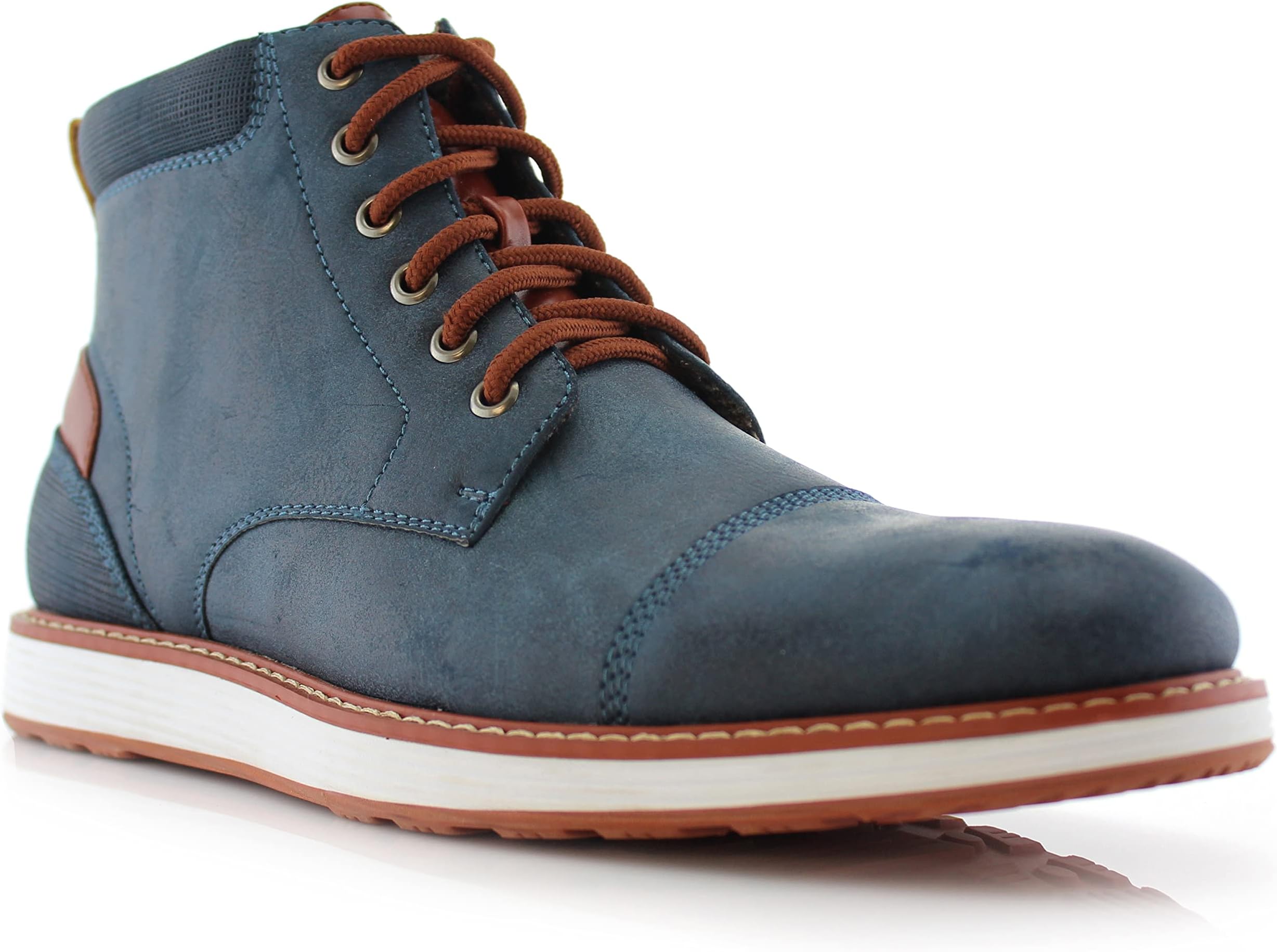 Men's Chukka Sneaker Boot | Casual Cap Toe Ankle Boot Hybrid with Lightweight Sole |