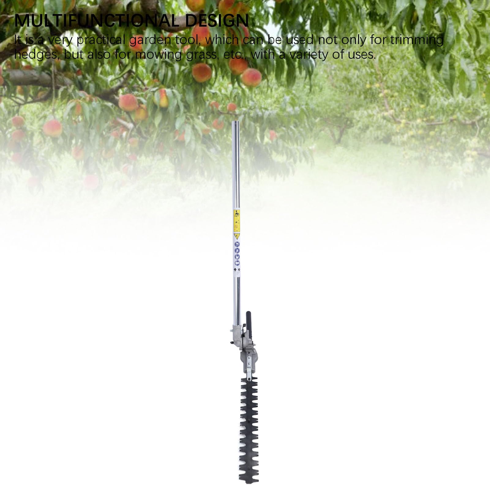 Cabezal de cortasetos, Accesorio de cortasetos Ajustable con Poste de extensión para Cortar césped y podar (26*ñame)