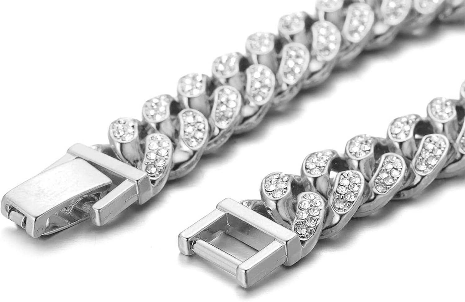 Halukakah Diamond Cuban Link 13MM Gold Chain for Men Iced out Miami 18k Real Gold Plated/Platinum White Gold Finish Choker Necklace Bracelet,Full Cz Diamond Cut Prong Set,with Giftbox - Image 5