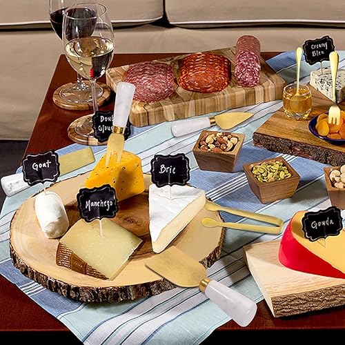 Miniatura 8 de WARMAPE Juego de 20 cuchillos esparcidores de queso dorado, esparcidores de cuchillos de mantequilla para accesorios de tabla de queso, mini