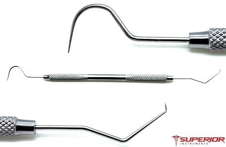 Dental Explorers 23, 9, 23/17A, Dg16 Probes Diagnostic Endodontic Examination 4 Pieces Instruments Set