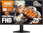 AOC C27G4ZH 27" Curved Frameless Ultra-Fast Gaming Monitor, FHD 1080p, 0.3ms HDMI 240Hz/DP 280Hz, 1500R, AMD FreeSync, HDR, Height Adjustable, 3-Year Zero Dead Pixel Guarantee