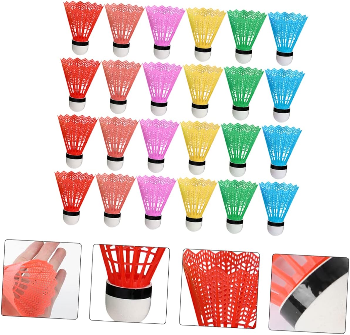 36pcs Assorted Color Shuttlecocks for Lightweight Exercise Badminton Durable and Easy to Carry for Training and Leisure Activities
